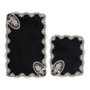 Mijölnir Juego de 2 Alfombrillas de Baño Negro y Blanco